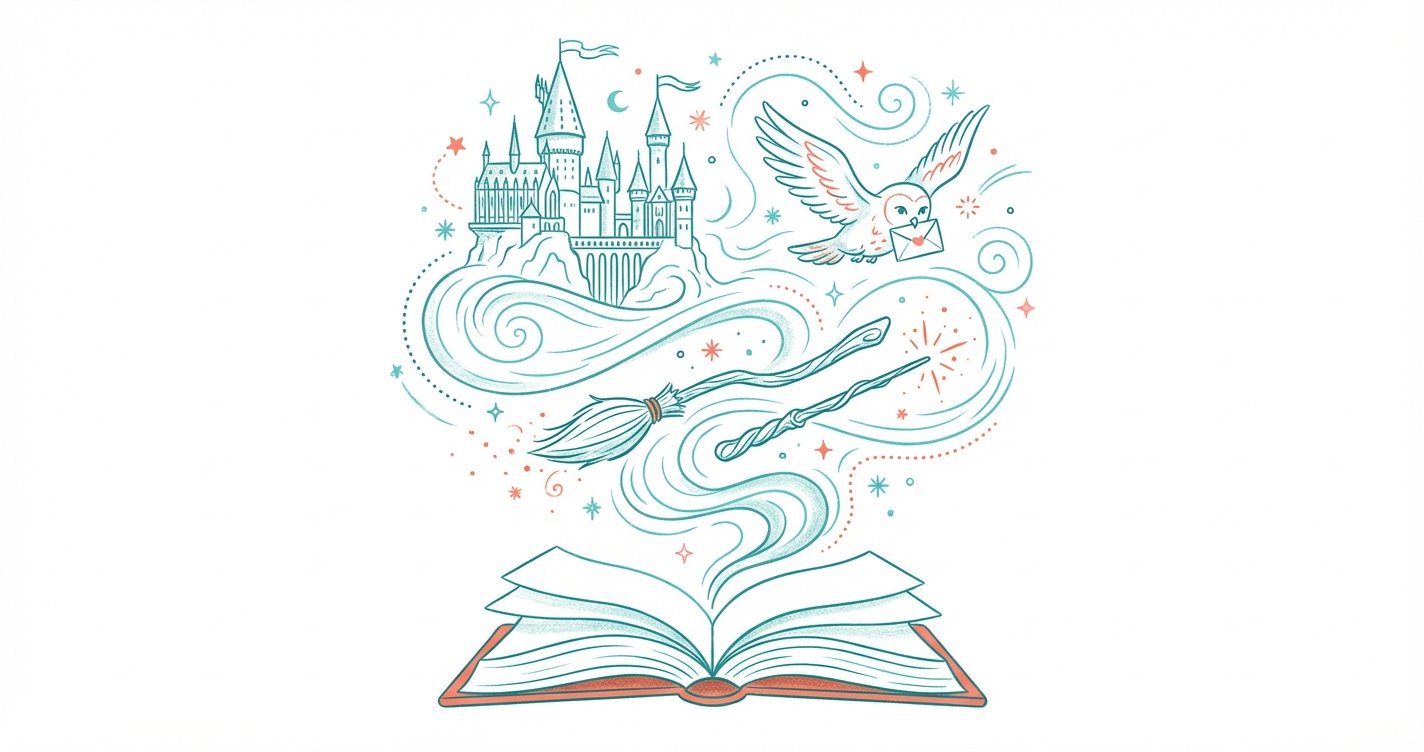 Harry Potter series guide header illustration