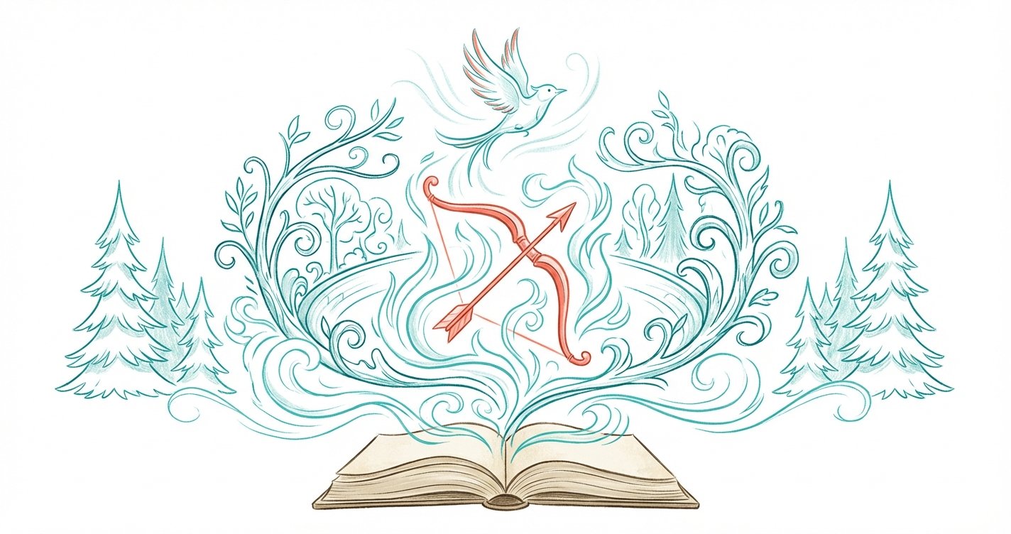 The Hunger Games series guide header illustration