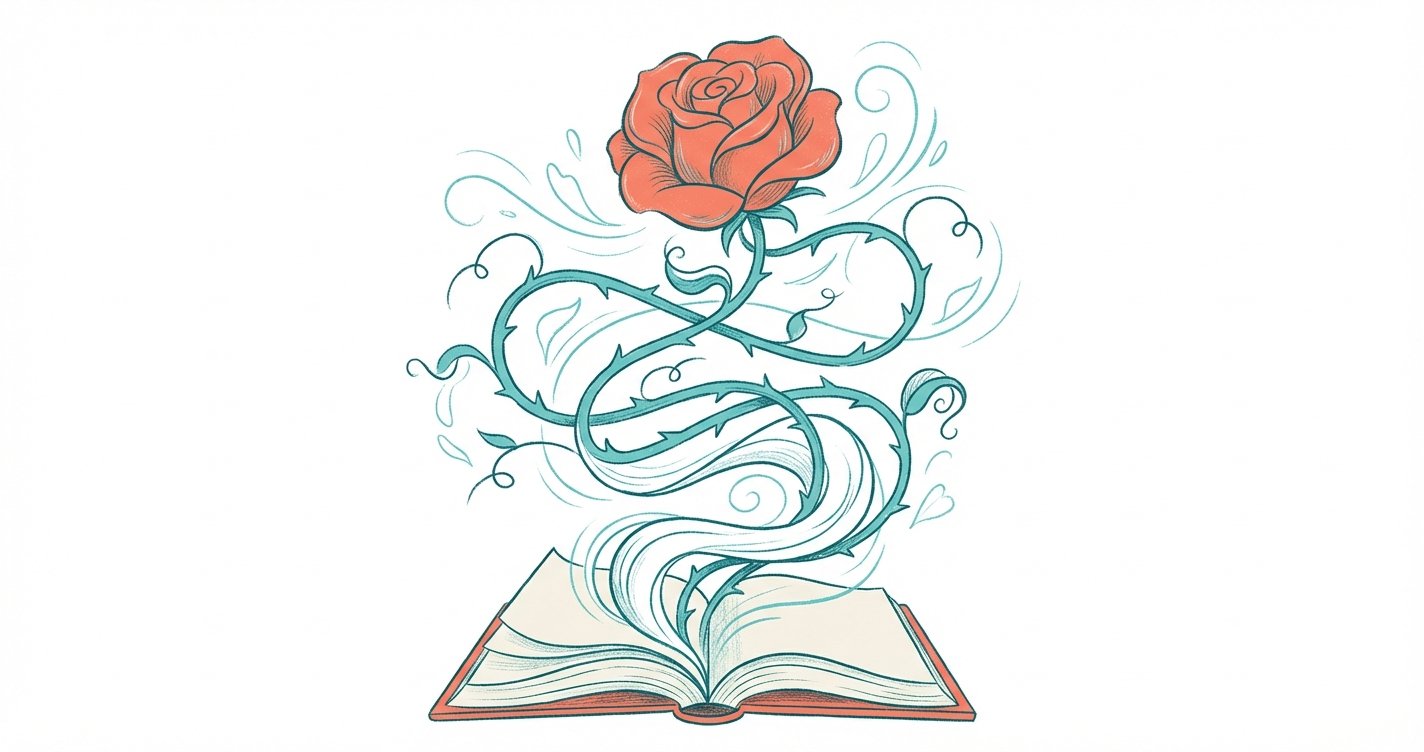 A Court of Thorns and Roses series guide header illustration